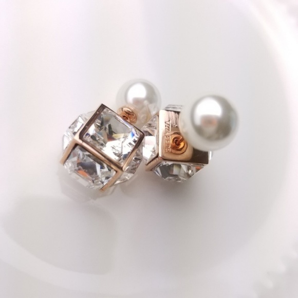 Vita Fede Jewelry - Vita Fede Double Cubo Gemma Pearl Earrings